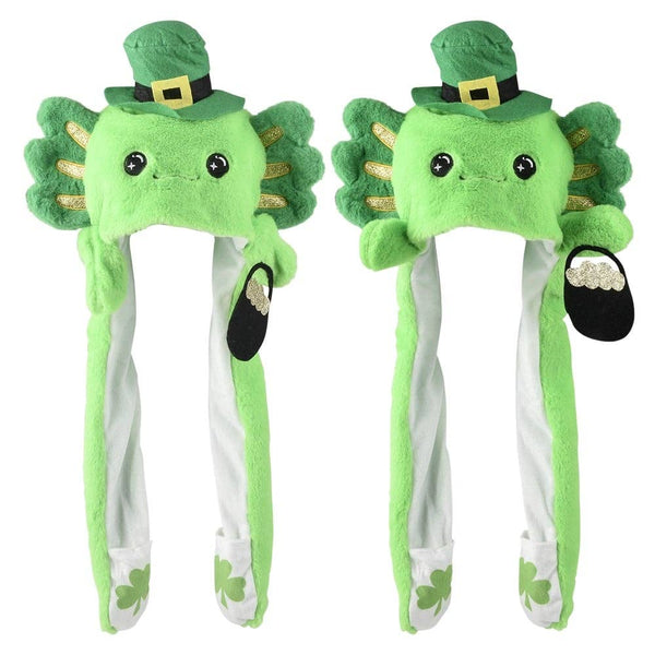St.Patricks Day Axolotl Popping Ear Hat - LLB Toys