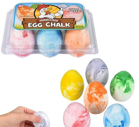 2.5" Marbleized Egg Sidewalk Chalk - LLB Toys