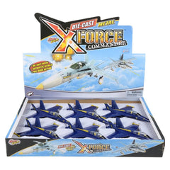 9" DIE-CAST PULL BACK F-18 BLUE ANGEL LLB Car Toys