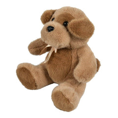 9" Sitting Mink Dog - LLB Toys