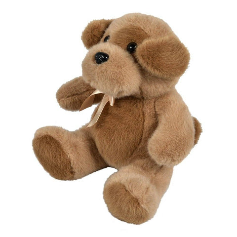 9" Sitting Mink Dog - LLB Toys