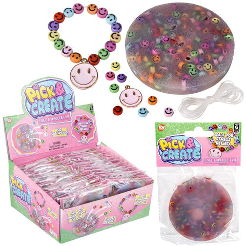 Pick N Create Smile Beaded Fidget Bracelet 24ct - LLB Toys