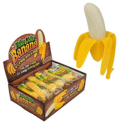 6.25" Fake Banana Gag Toy 12ct - LLB Toys