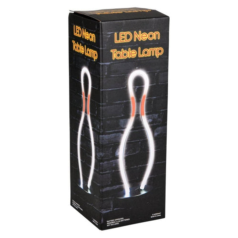 LED Neon Table Lamp - Bowling Pin 12"  -  LLB Toys