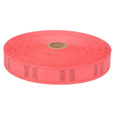 BLANK SINGLE TICKET ROLL RED LLB kids toys