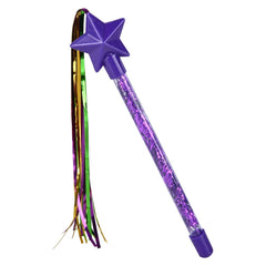9" Mardi Gras Star Tinsel Wand - LLB Toys