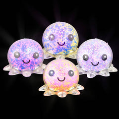 3" Light-Up Squish And Stretch Beaded Octopus - LLB Toys