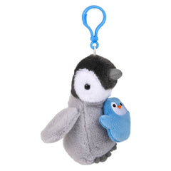 3.5" Mighty Quakes Baby Penguin Backpack Clip - LLB Toys