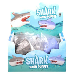 Stretchy Shark Hand Puppet 6" 12ct - LLB Toys