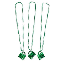 33" 7.5MM MET.GREEN BEER MUG BEADS LLB kids toys