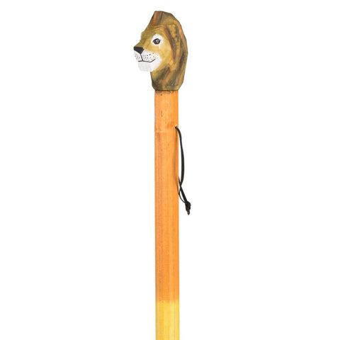48" WOODEN LION WALKING STICK LLB kids toys