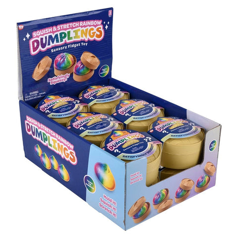 3.25" Squish & Stretch Rainbow Surprise Dumplings - LLB Toys