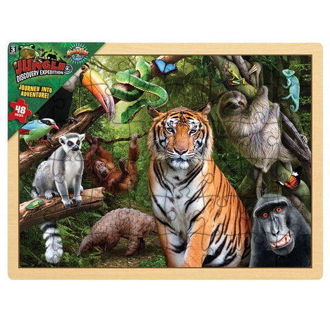 15.75" x 11.75" 48PC JUNGLE PUZZLE LLB Puzzle