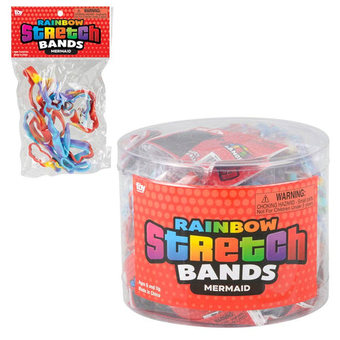 MERMAID RAINBOW SILICONE STRETCH BANDS LLB kids toys