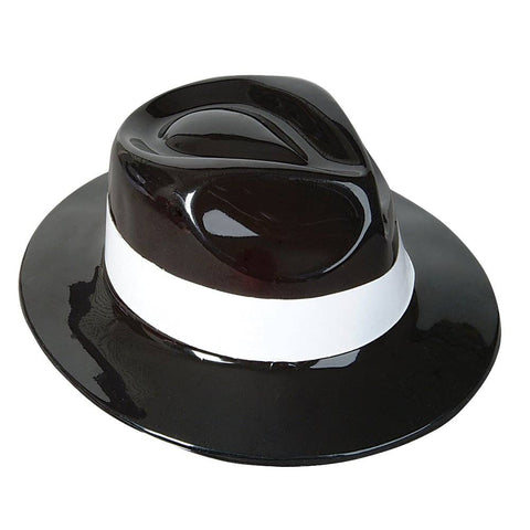 BLACK GANGSTER HAT WITH BAND - LLB Toys