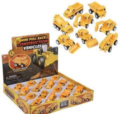 2.5" MINI DIE-CAST PULL BACK CONSTRUCTION VEHICLES  Car Toys