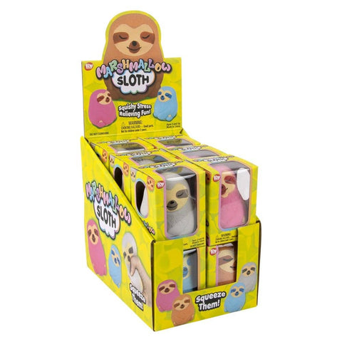 Marshmallow Sloth 3" 12ct- LLB Toys
