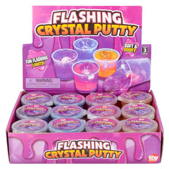 2.5" FLASHING CRYSTAL PUTTY LLB Slime & Putty