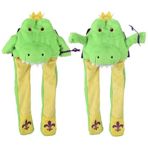 Mardi Gras Alligator Popping Ear Light-Up Hat - LLB Toys