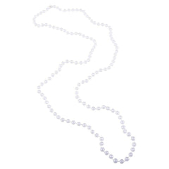 7mm WHITE PEARL NECKLACE 48" LLB kids toys