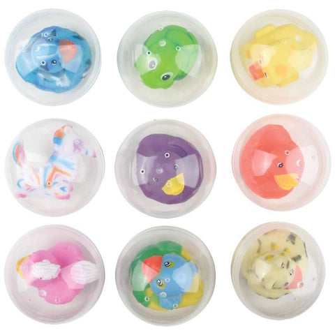 3" Capsule Kit - Rubber Animals 100 Pcs/case LLB kids toys