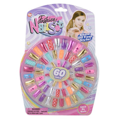 Double-Sided Glossy Adhesive Nail Set 60pc - LLB Toys