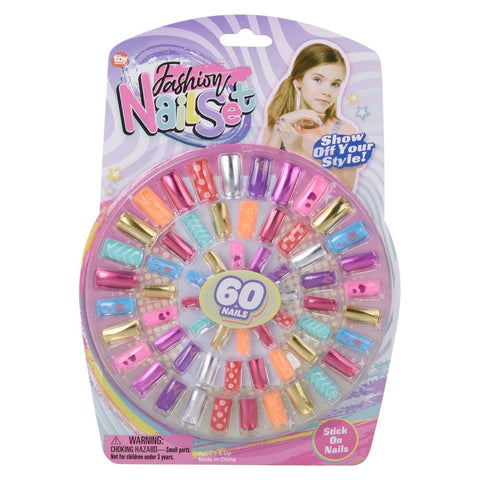Double-Sided Glossy Adhesive Nail Set 60pc - LLB Toys