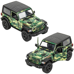 5" DIE-CAST 2018 JEEP WRANGLER CAMO HARD TOP LLB Car Toys