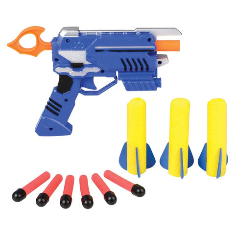 7.5" FOAM DART AND ROCKET BLASTER - LLB kids toys