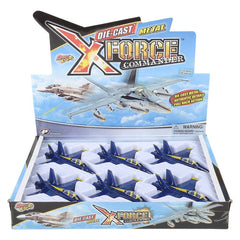 6.5" DIE-CAST PULL BACK F-18 BLUE ANGEL LLB Car Toys