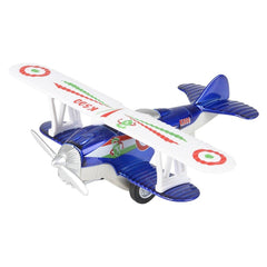 5.25" DIE-CAST PULL BACK CLASSIC BIPLANE LLB Car Toys