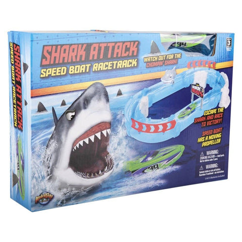 AQUA SHARK ATTACK SPEED BOAT RACETRACK LLB kids toys