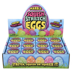 2.5" Squish And Stretch Marbleized Easter Egg  - LLB Toys