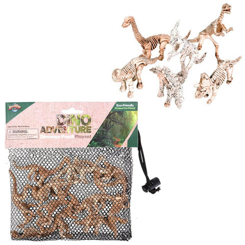 12PC DINO FOSSIL MESH BAG PLAY SET LLB kids toys
