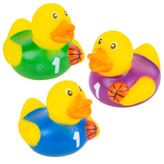 2" BASKETBALL RUBBER DUCKIES LLB Bath Toys