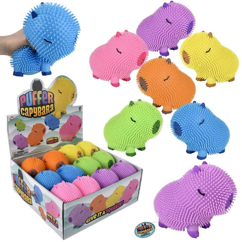 6" Capybara Puffer-Assorted Colors- LLB Toys