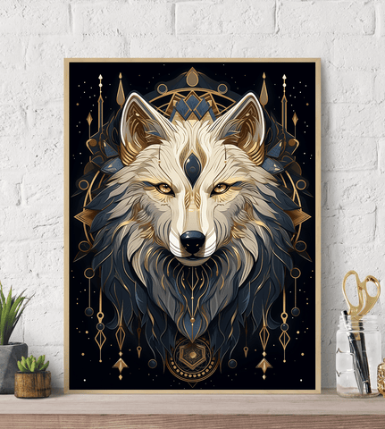 Mystical Wolf Canvas Wall Art print