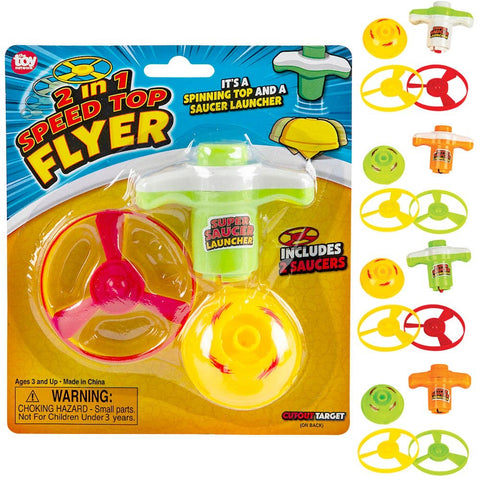2.5" 2 In 1 Speed Top Flyer - LLB Toys