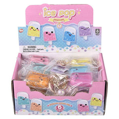 2.5" Kawaii Ice Pop Glitter Clip On 24/Disp- LLB Toys