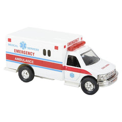 5" DIE-CAST PULL BACK RESCUE AMBULANCE LLB Car Toys