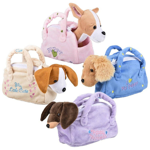 9" PUPPY IN PURSE LLB Plush Toys