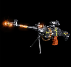 LIGHT-UP MACHINE GUN W/SCOPE LLB Light-up Toys