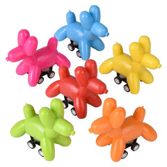 2.5" Pull Back Balloon Dog 24ct- LLB Toys