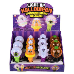 Halloween Light Up Spinning Wand Necklace 4.5" - LLB Toys