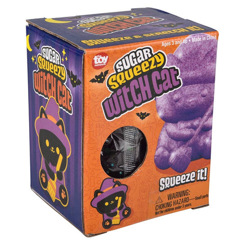 Jumbo Sugar Squeezy Halloween Witch Cat 4" - LLB Toys