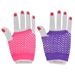 NEON FISHNET WRIST GLOVES LLB Kids Toys