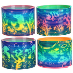 3" (80mm) AQUATIC ANIMAL PRINT COIL SPRING LLB kids toys