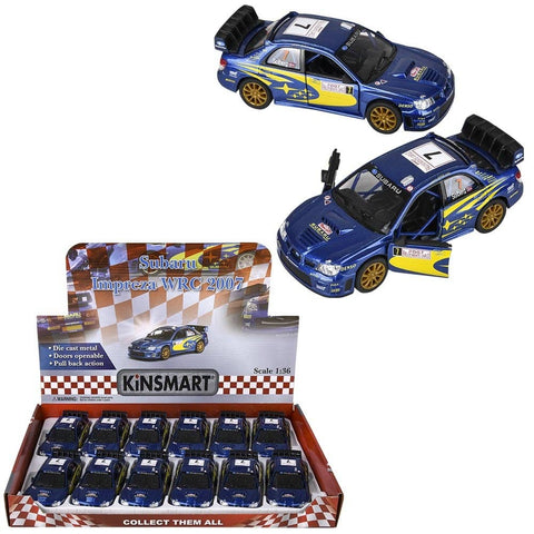 5" Diecast Pull Back Subaru Impreza Wrc 2007 LLB kids toys