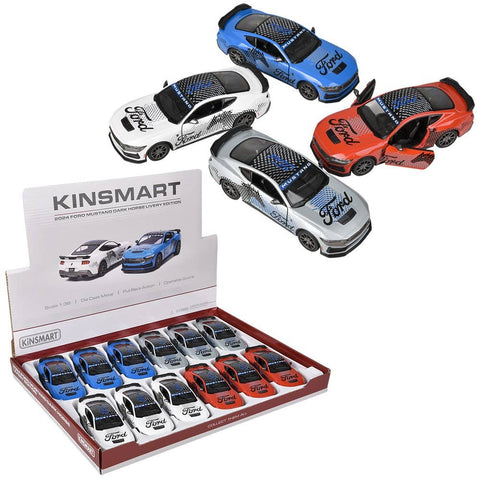 5" Diecast Pull Back 2024 Ford Mustang  Livery - LLB Toys