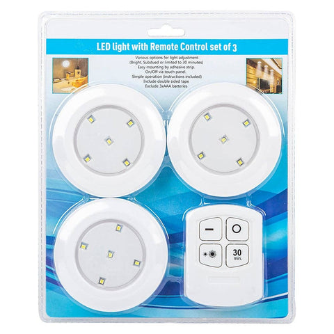 3.5" REMOTE CONTROLLED LED LIGHT SET 3 PIECE LLB kids toys